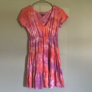 Wild Fable xs tye-dye dress. Worn once. Pink/Purple/Coral. Fits more like small